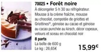 Thiriet Forêt noire offre