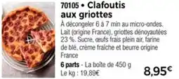 Thiriet Clafoutis aux griottes offre