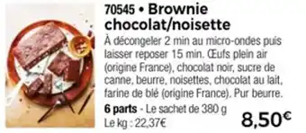 Thiriet Brownie chocolat noisette offre