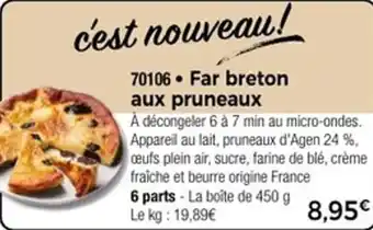 Thiriet Far breton aux pruneaux offre