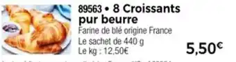 Thiriet 8 croissants pur beurre offre