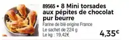 Thiriet 8 mini torsades aux pépites de chocolat pur beurre offre