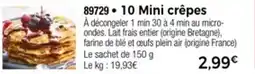 Thiriet 10 mini crêpes offre