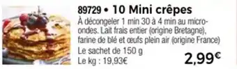 Thiriet 10 mini crêpes offre