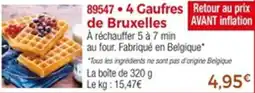 Thiriet 4 gaufres de bruxelles offre