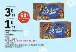 E.Leclerc Express "EXTRÊME" 8 mini cônes glacés café offre