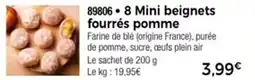 Thiriet 8 mini beignets fourrés pomme offre