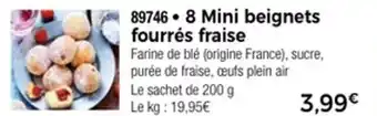 Thiriet 8 mini beignets fourrés fraise offre
