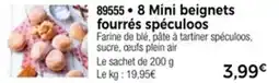 Thiriet 8 Mini beignets fourrés spéculoos offre