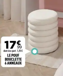 Centrakor Le pouf bouclette 6 anneaux offre