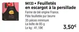Feuilletés en escargot à la persillade