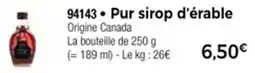 Thiriet Pur sirop d'érable origine canada offre