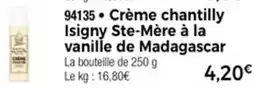 Thiriet Crème chantilly isigny ste-mère à la vanille de madagascar offre