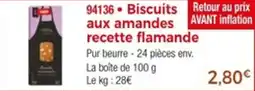 Thiriet Biscuits aux amandes recette flamande offre