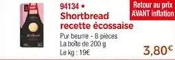 Thiriet Shortbread recette écossaise offre