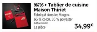 Thiriet Tablier de cuisine maison thiriet offre