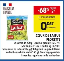 Supeco FLORETTE Cœur de laitue offre