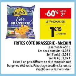 Supeco MCCAIN Frites côté brasserie offre