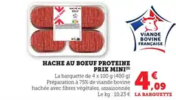 Maximarché Hache au boeuf proteine prix mini offre