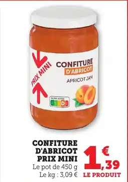 Maximarché Confiture d'abricot prix mini offre