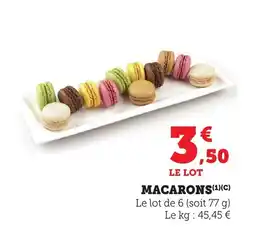 Maximarché Macarons offre