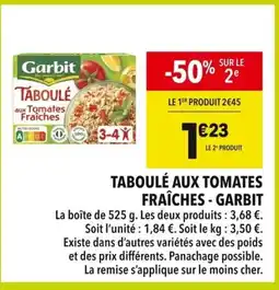 GARBIT Taboulé aux tomates fraîches