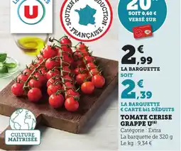 Maximarché Tomate cerise grappe u offre