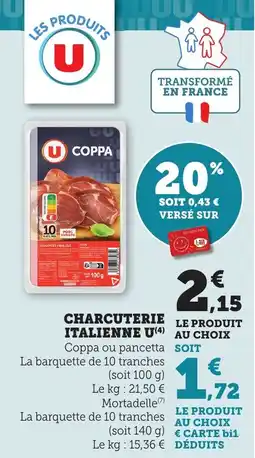 Maximarché Charcuterie italienne u offre
