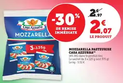 Maximarché Mozzarella pasteurise casa azzurra offre