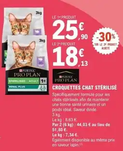 E.Leclerc Nos Animaux PURINA PROPLAN Croquettes chat stérilisé offre