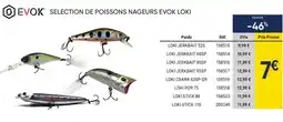 EVOK Selection de poissons nageurs loki