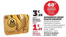 Maximarché Batonnets creme glacee magnum offre