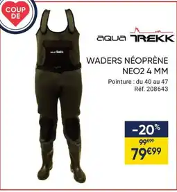 Pacific Pêche AQUA TREKK Waders néoprène neo2 4 mm offre