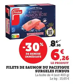 Maximarché Filets de saumon du pacifique surgeles findus offre