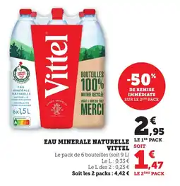 Maximarché Eau minerale naturelle vittel offre