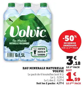 Maximarché Eau minerale naturelle volvic offre