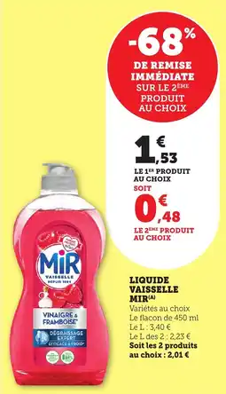 Maximarché Liquide vaisselle mir offre