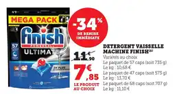 Maximarché Detergent vaisselle machine finish offre