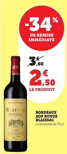 Maximarché Bordeaux aop rouge blaissac offre