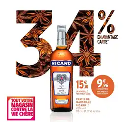 Intermarché Pastis de marseille ricard offre