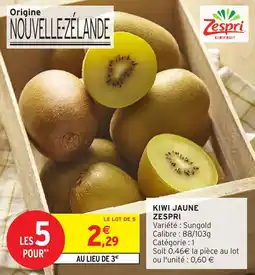 Intermarché Kiwi jaune zespri offre