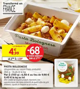 Intermarché Pasta bolognese offre