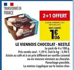 Supeco Nestlé Le Viennois Chocolat offre