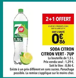 Supeco 7UP Soda citron citron vert offre