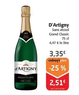 Colruyt D'artigny - sans alcool grand classic offre
