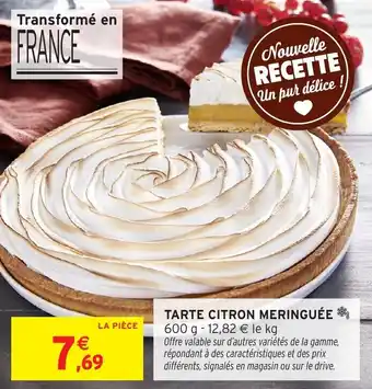 Intermarché Tarte citron meringuée offre