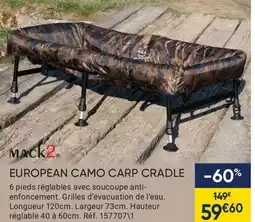 MACK2 European camo carp cradle
