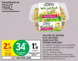 Intermarché Salade de quinoa aux légumes sans gluten pierre martinet offre