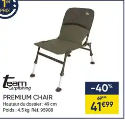 Pacific Pêche Premium chair offre