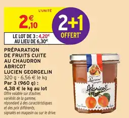 Intermarché Préparation de fruits cuite au chaudron abricot lucien georgelin offre
